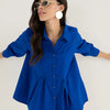Women's Relaxed Fit Pleated Shirt